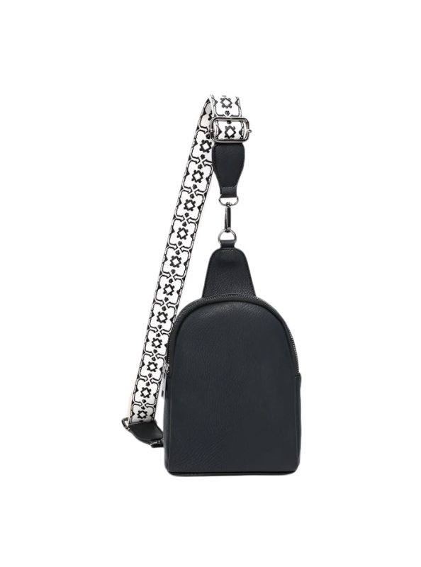 Ellen Vegan Guitar Strap Sling Bag- Black