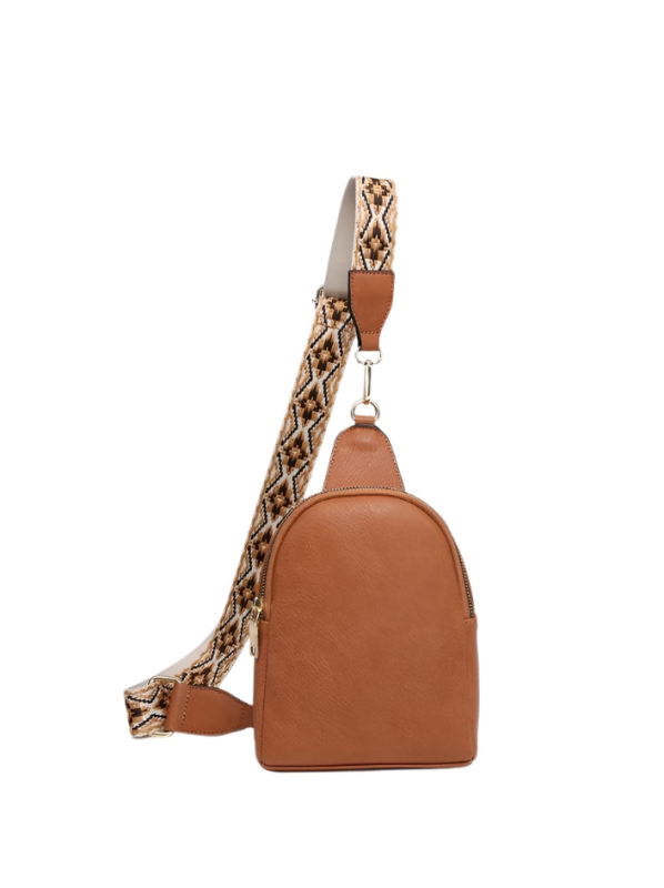 Ellen Vegan Guitar Strap Sling Bag- Brown