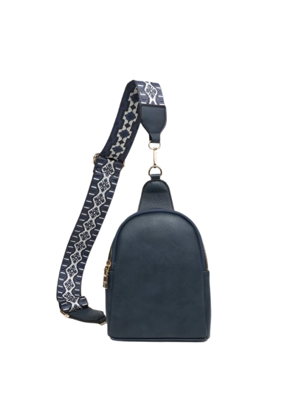Ellen Vegan Guitar Strap Sling Bag- Navy
