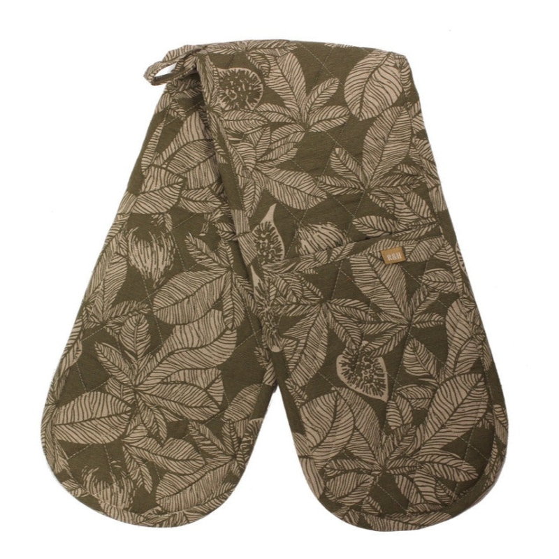 Fig Tree Double Oven Glove - Burnt Olive