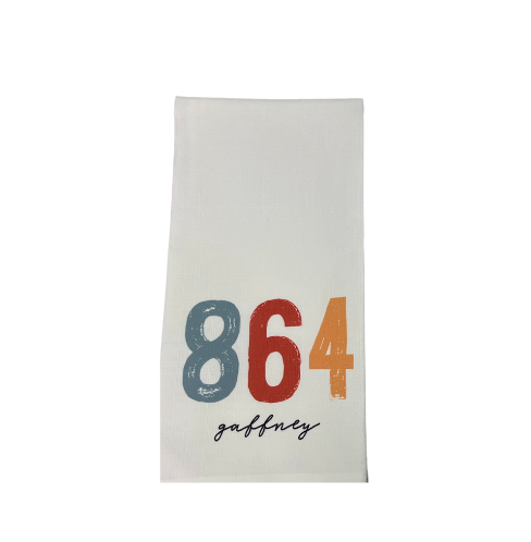 Poster Area Code Dish Towel-Gaffney