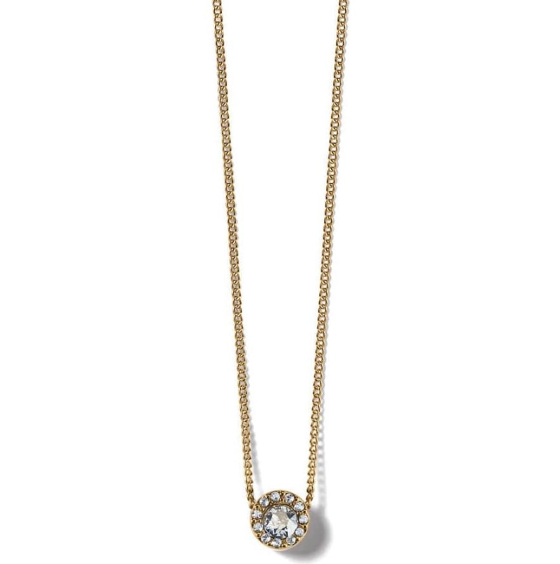 Illumina Solitaire Necklace- Gold