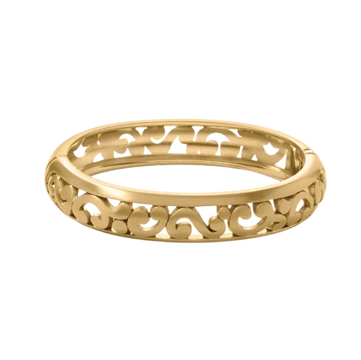 Contempo Medium Hinged Bangle in Gold