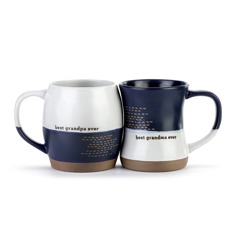 Grandma & Grandpa Hug Mugs-Set of 2