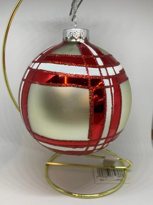 Glitter Ball Oranments, 2 Asst.