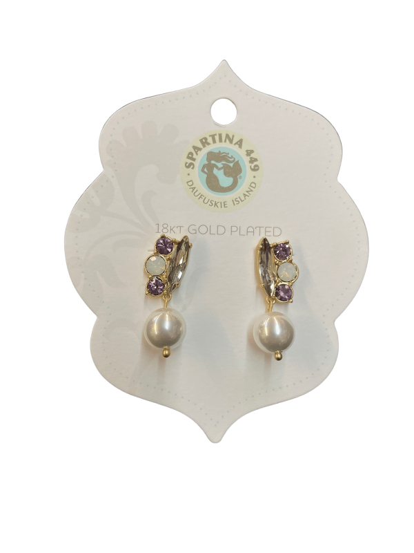 Iced Pearl Drop Earrings