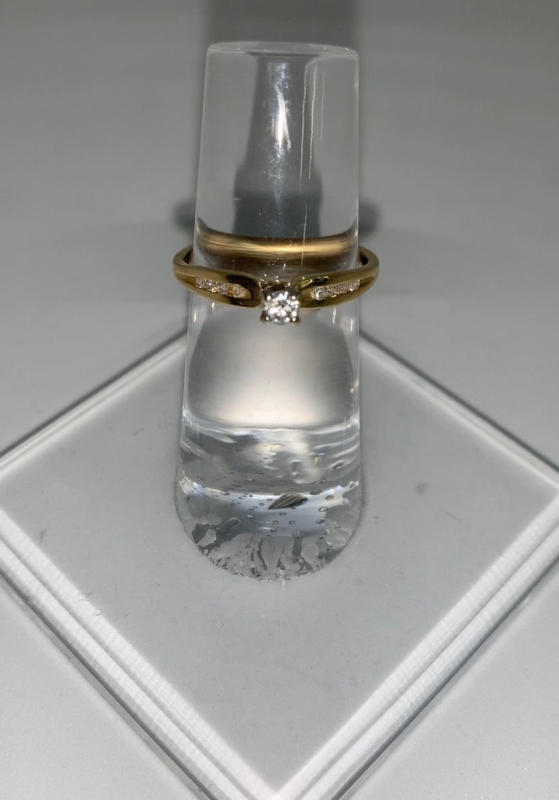 Women's Small Gold Diamond Ring