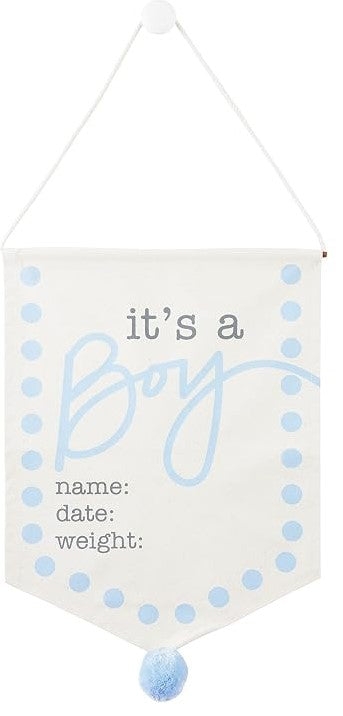 'It's A Boy' New Baby Canvas Sign