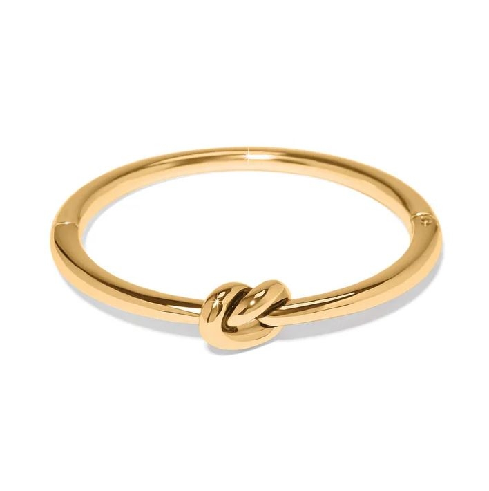 Interlok Single Knot Hinged Bangle- Gold