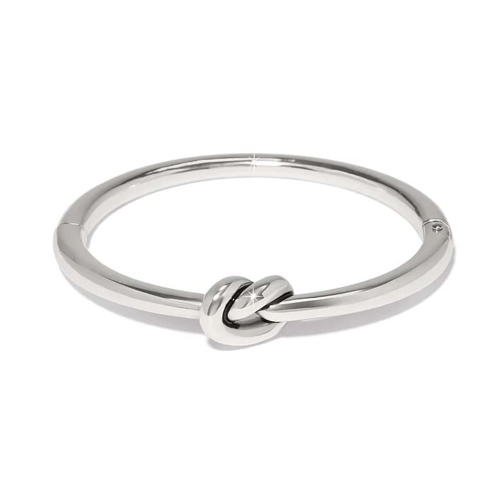 Interlok Single Knot Hinged Bangle- Silver