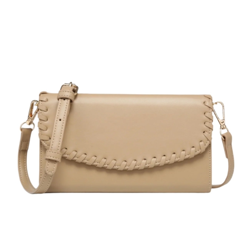 Kyle Crossbody Wallet- Taupe