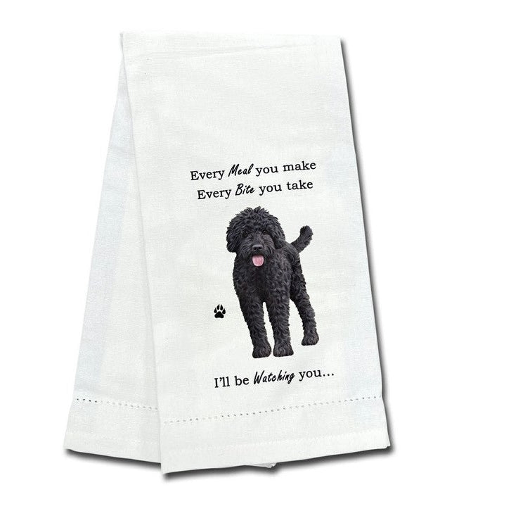 Dark Labradoodle Kitchen Towel