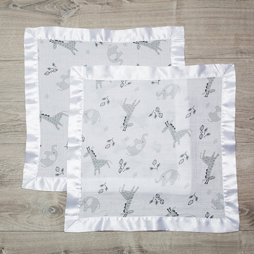 Lulujo Afrique Cotton Security Blankets-Two Pack