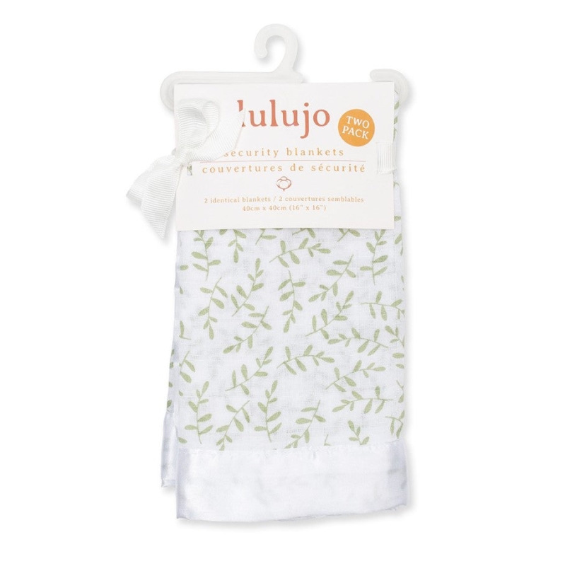 Lulujo Bamboo Security Blankets – Greenery