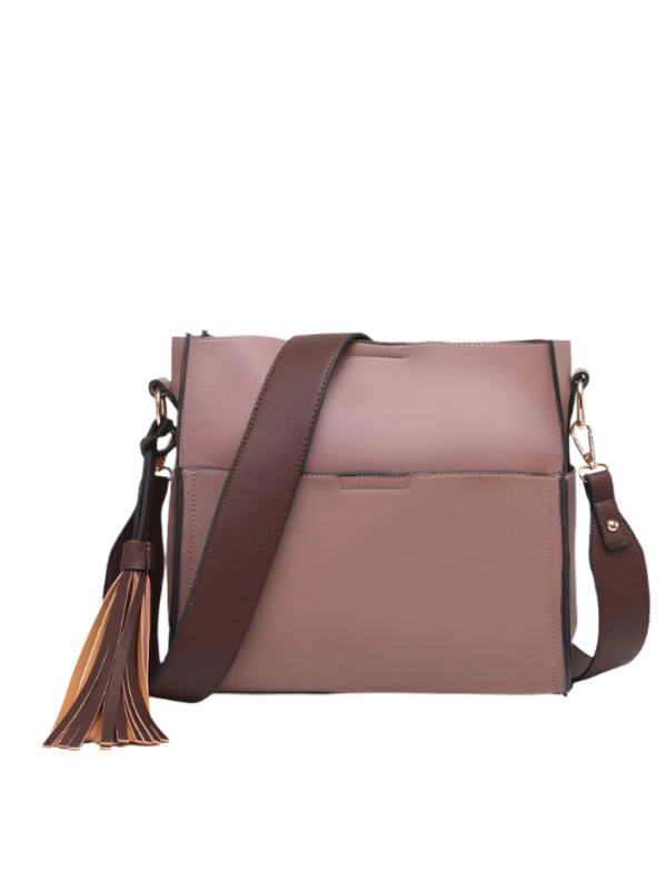 Lyla Vegan Bucket Bag- Dark Pink