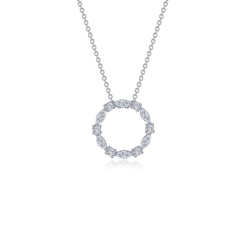 1.45 CTW Open Circle Necklace