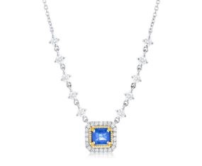 Sapphire and Diamond Necklace