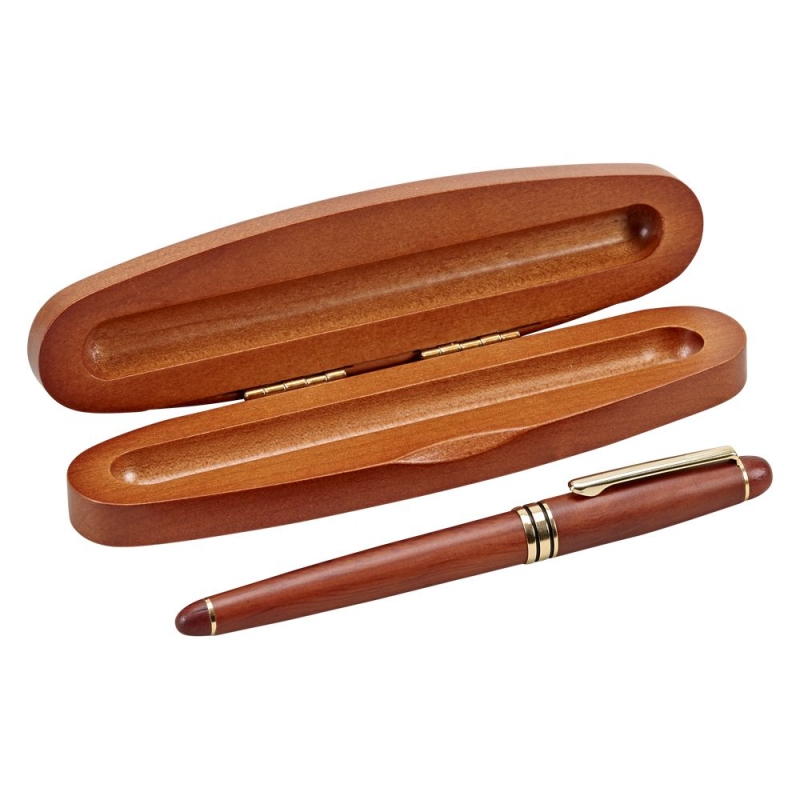 Wood Pen with Oval Box