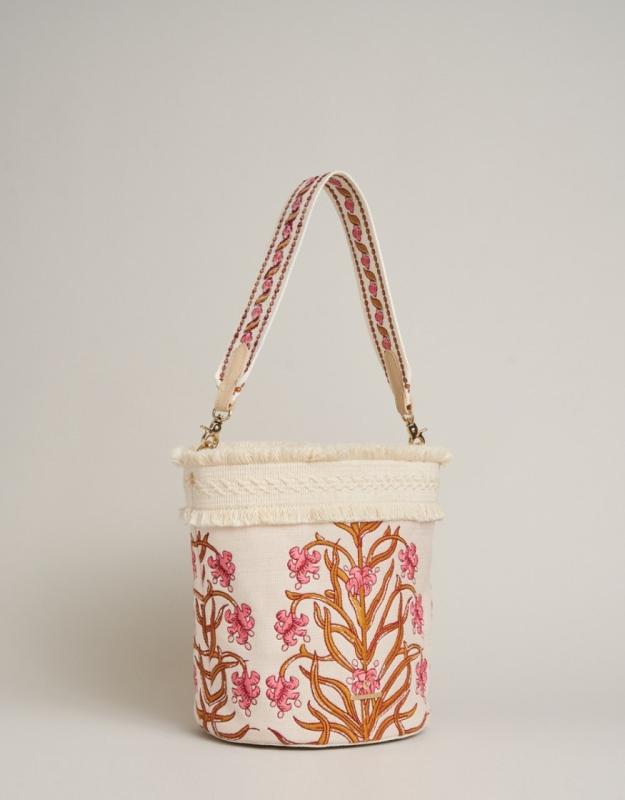 Pepper Hall Woodblock Floral Aubrey Bucket