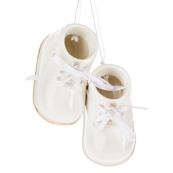 Personalizable Baby Booties Ornament Set
