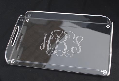 Acrylic Rectangle Butler's Tray - Rotary Cut