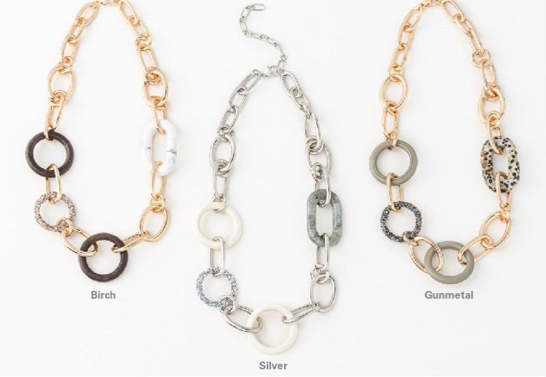 Ring Chain Necklace, Asst