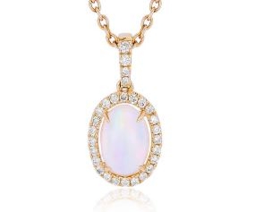 Opal Halo Necklace