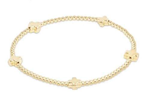 Signature Cross Sm 2mm Gold