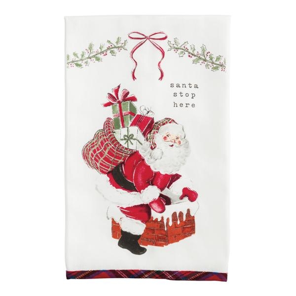 Santa Stop Printed Towel