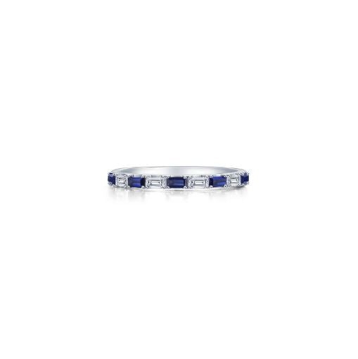 Sapphire Baguette Half-Eternity Band