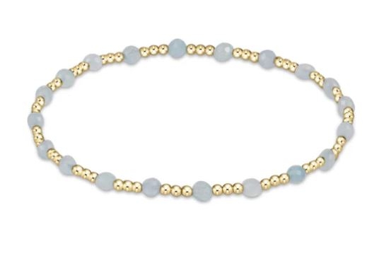 Gemstone Gold Sincerity Pattern 3mm - Aquamarine