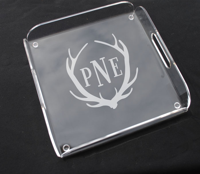 Acrylic Square Tray - Rotary Engraved
