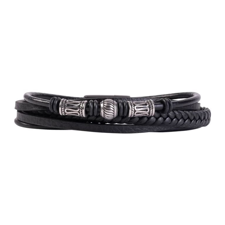 Black Multi-Strand Men's Bracelet