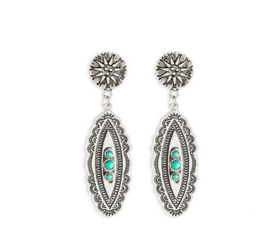 Sunny Trail Silver-tone Earrings