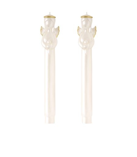 Taper Candle, Set of 2 - Gold Angel