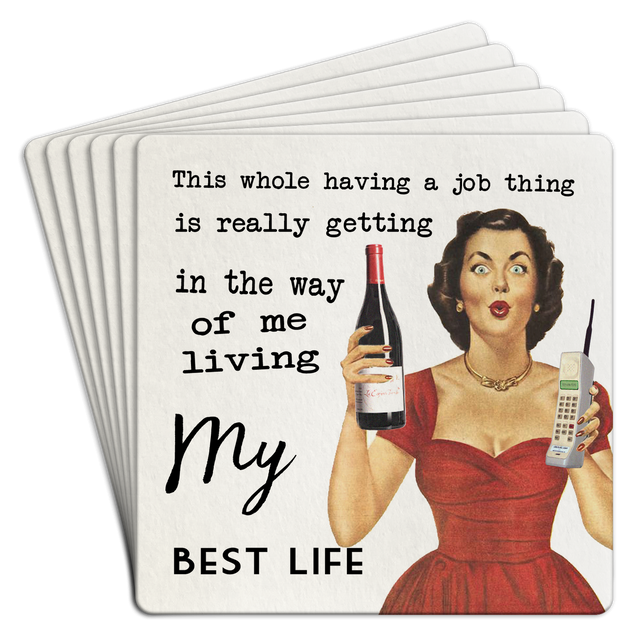 This Whole Having A Job Thing Paper Coaster 6pk