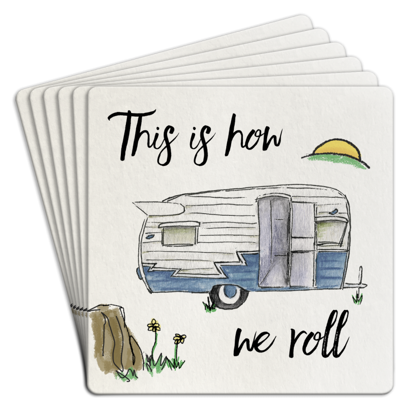 This is How We Roll Paper Coaster 6pk