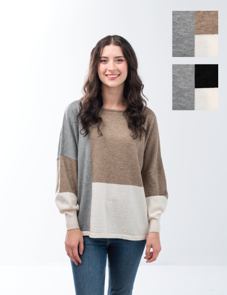 Asymmetrical Colorblock Top