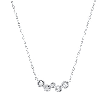 10K White Gold Diamond Necklace