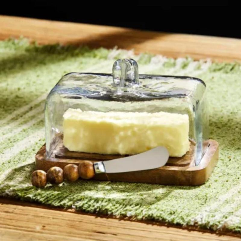 Beaded Butter Dish Set