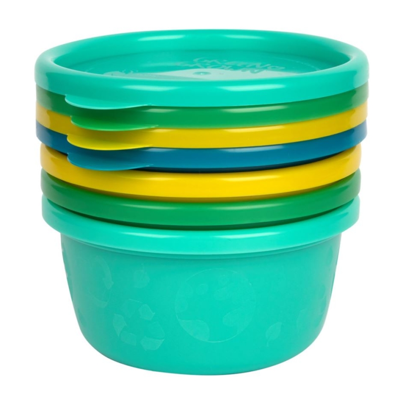 Green Grown Reusable Bowls with Lids – Toddler Snack Bowl – 4 Pack