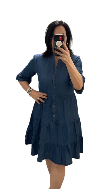 Denim Dress, Dark Wash