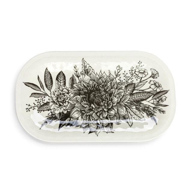 Floral Medium Melamine Rectangular Platter