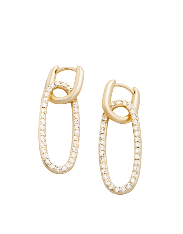 Hudson Convertible Hoop Earrings Crystal
