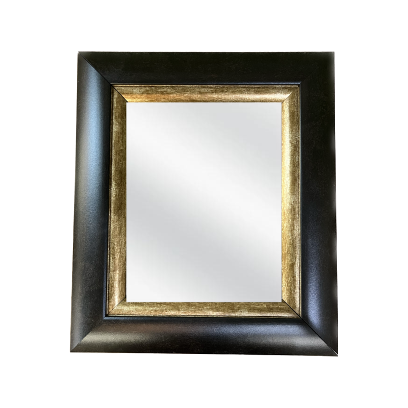 8x10 Black and Brown Framed Mirror