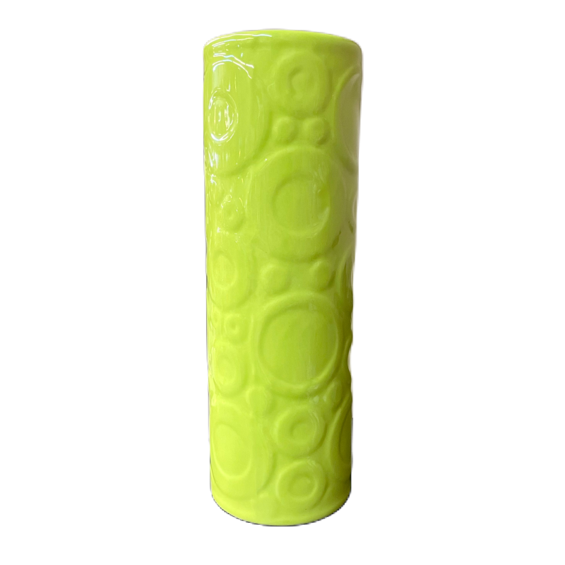 Lime Green Circle Vase