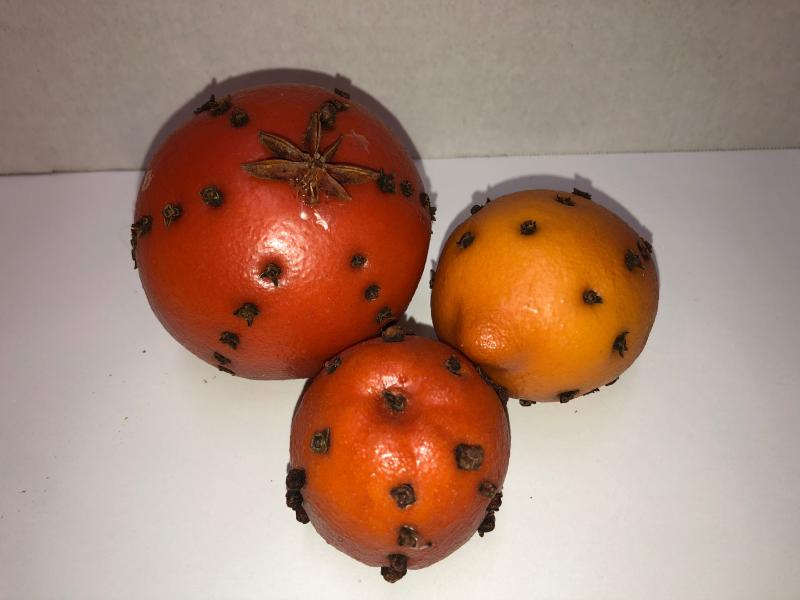 PLASTIC FRUIT WITH CLOVES