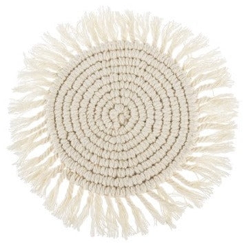 Beige Macrame Coaster
