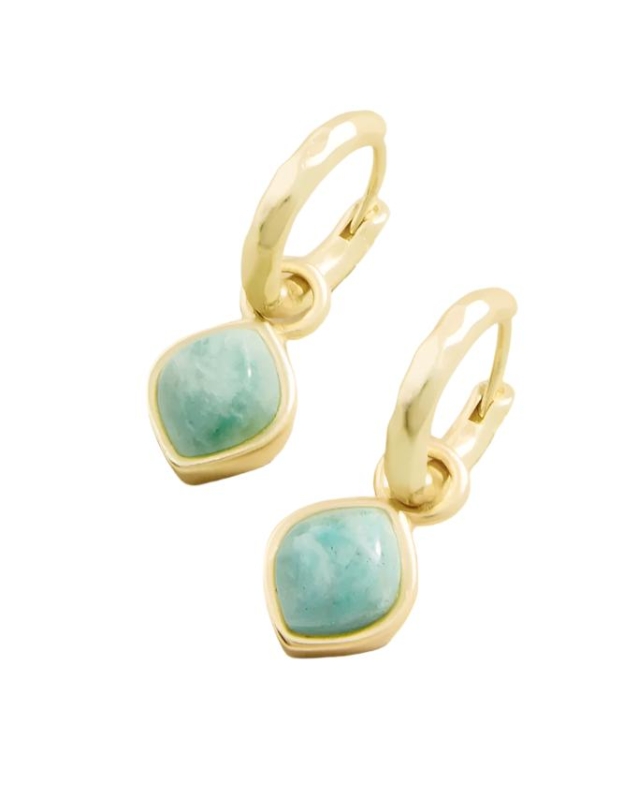 Maera Drop Hoop Earrings Amazonite