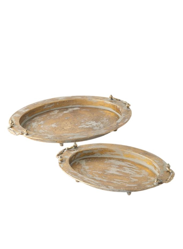 Weathered Gold Metal Tray